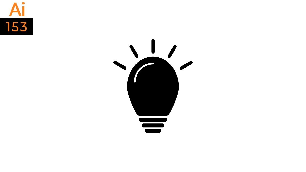 Lightbulb icon in Adobe Illustrator