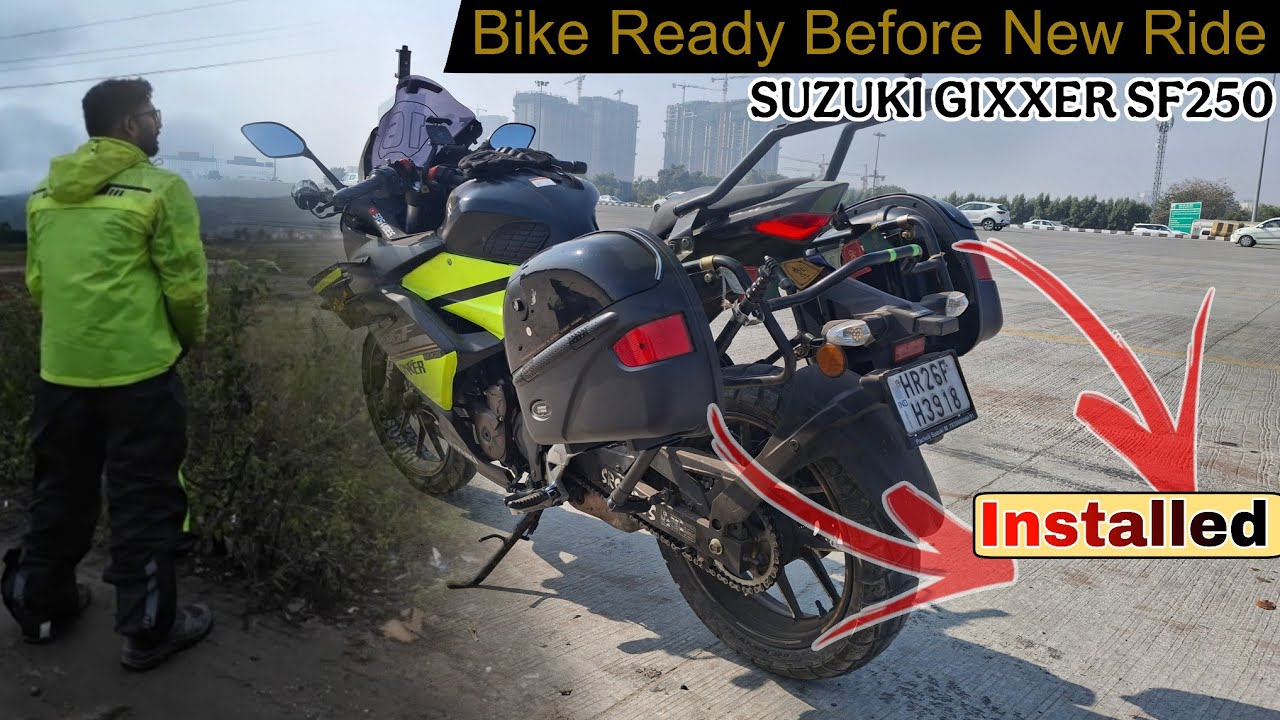 Touring Setup 🥳 for Gixxer Sf250 | Ready for Upcoming Ride #travel #bikeride 