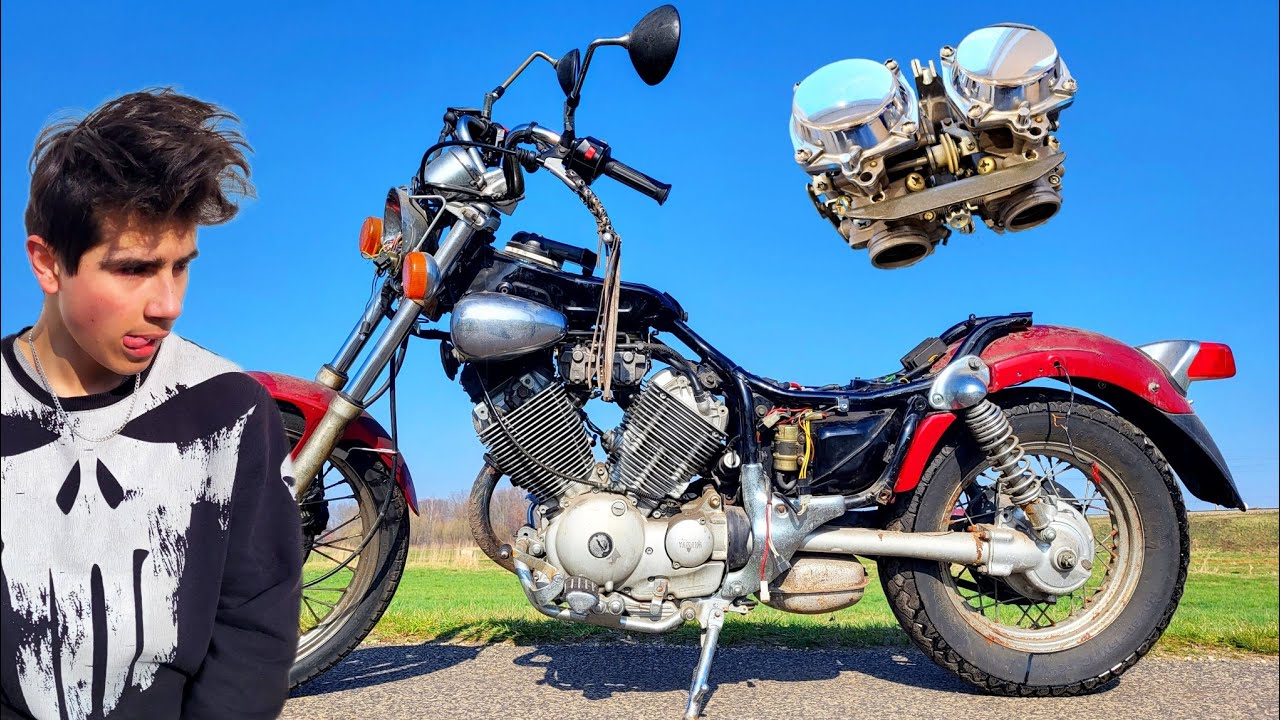 Czyszczenie gaźników i odpalenie Yamahy Virago 525