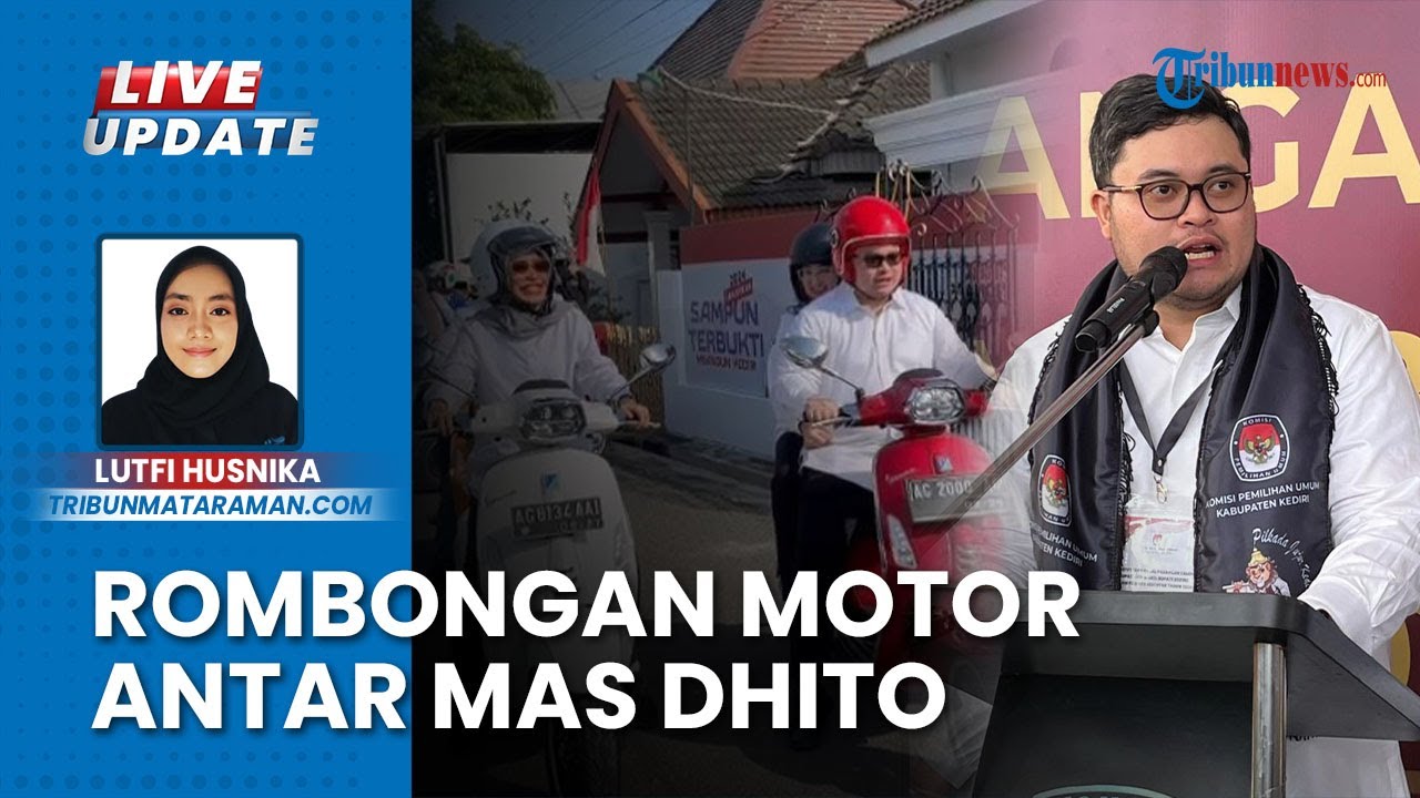 Ribuan Masyarakat Kediri Antar Mas Dhito dan Mbak Dewi Daftar ke KPU Jadi Cabup Cawabup Pilkada 2024