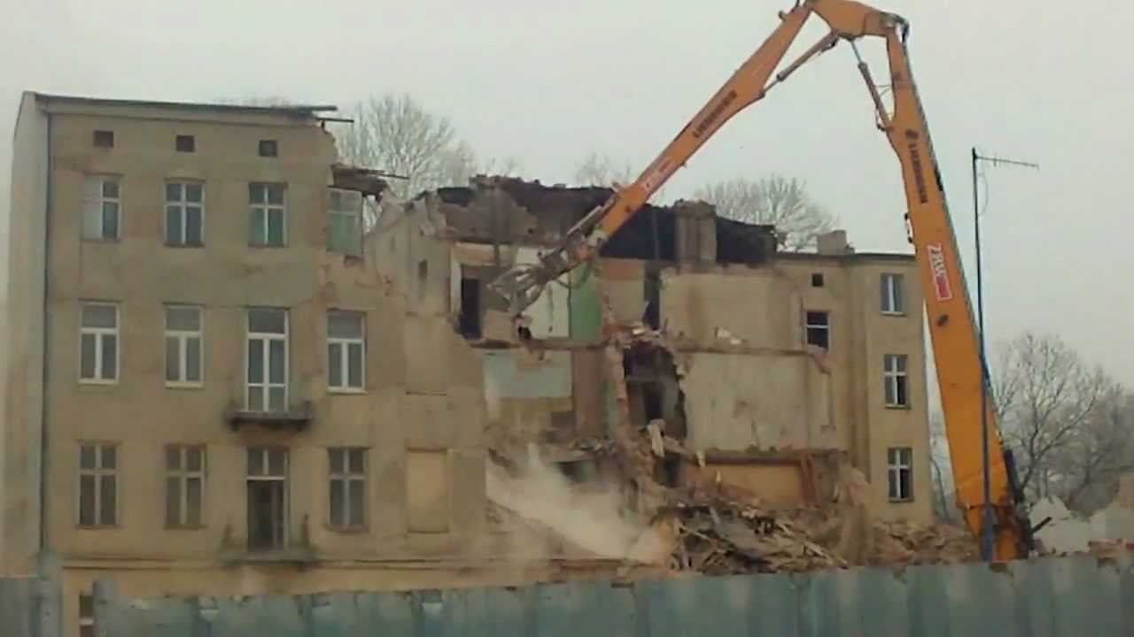 DEMOLITION - Nowe Centrum Łodzi - Bud. dworca Fabr.- Wyburzanie kamienicy - Kilińskiego/Składowa