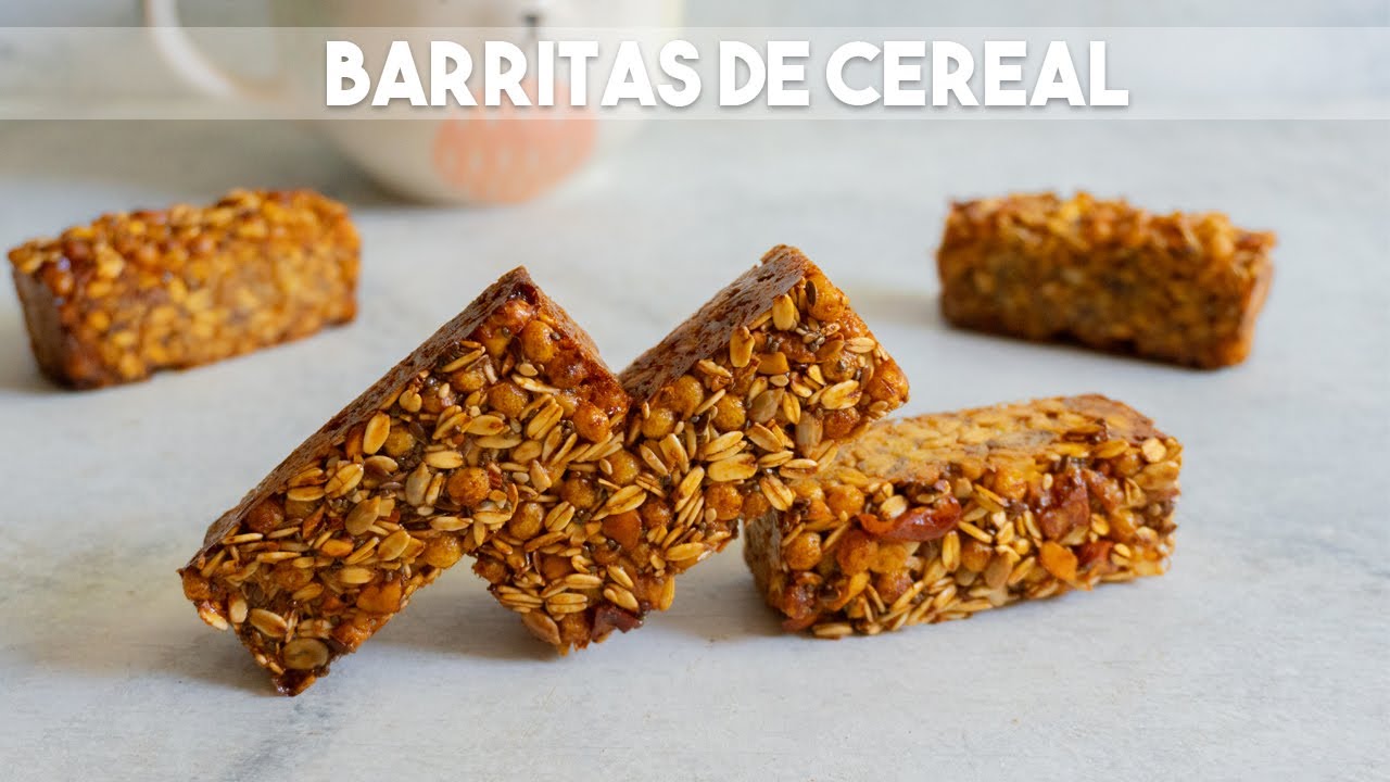 BARRITAS DE CEREAL CASERAS ¡FÁCILES, RICAS Y SALUDABLES!