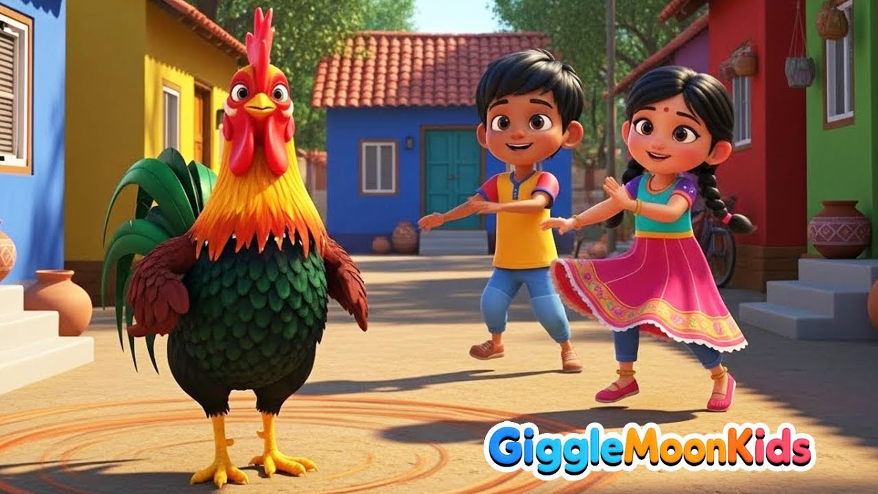 Chicken Dance for Children | Kodi Dance Song 🐓 | Fun Telugu Kids Song | GiggleMooonKids