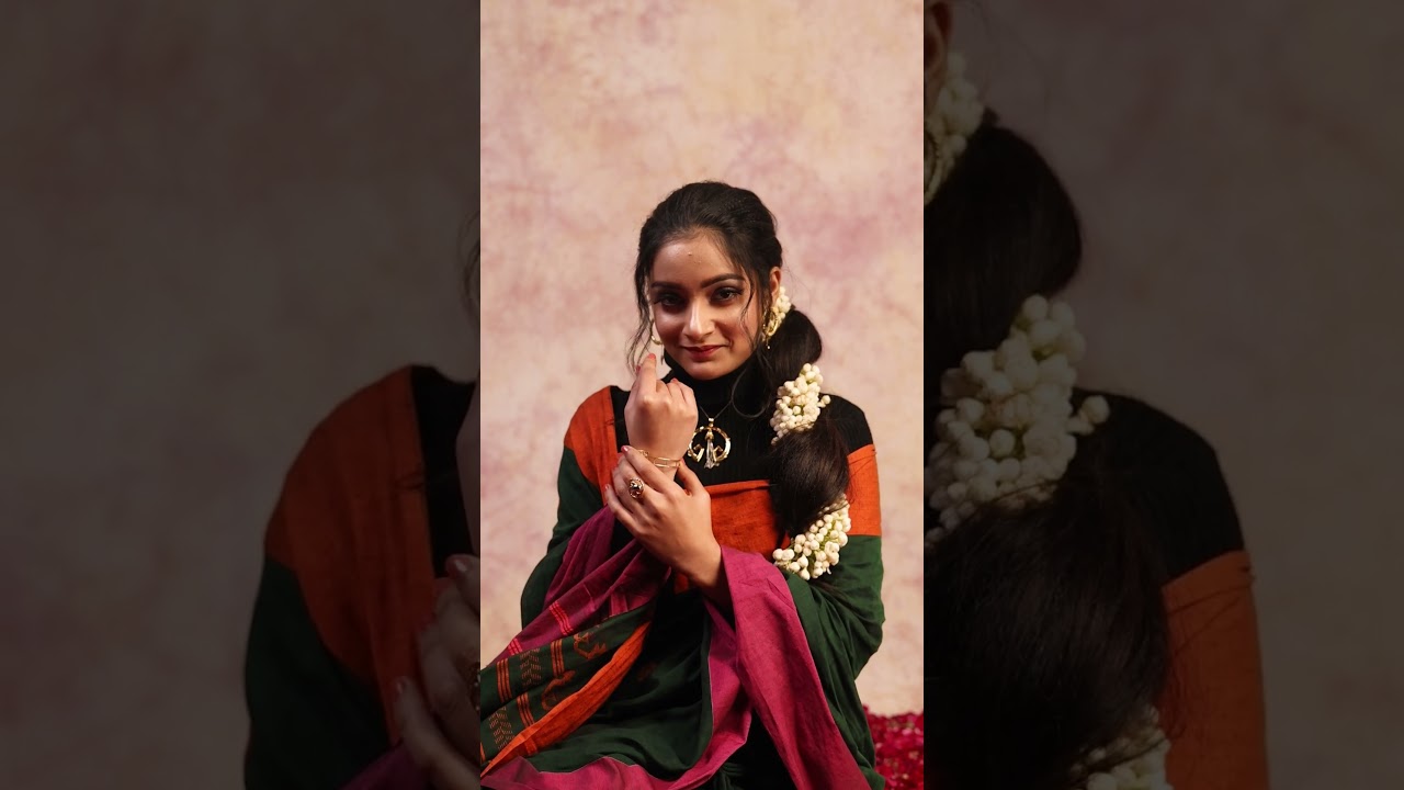 HANDLOOM DARK GREEN & LISERAN PURPLE PURE COTTON SAREE