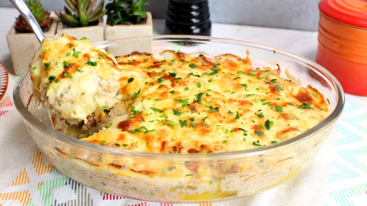 BARATO E DELICIOSO - ATUM GRATINADO COM BATATA - RECEITAS QUE AMO