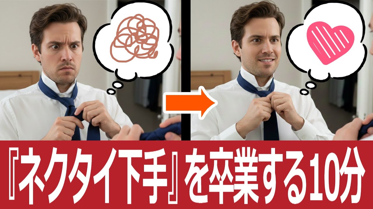 「仕事できなさそう」は喉元で決まる。10分で終わらせるネクタイの授業。