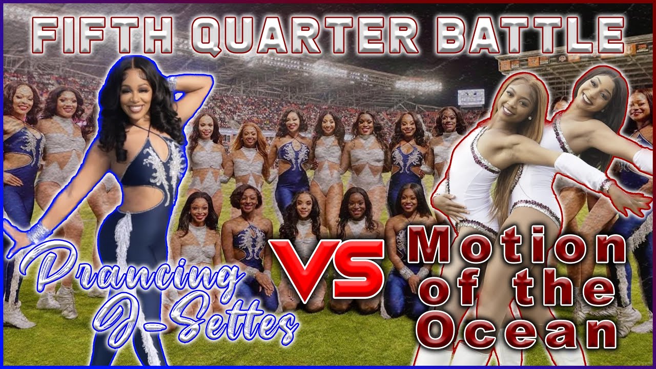 Fifth Quarter Battle: Prancing J-Settes vs Motion of the ocean 💙❤️🤍