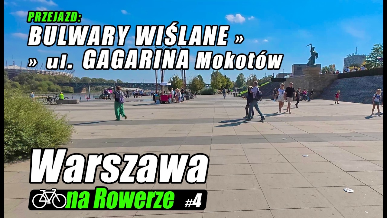 Bulwary Wiślane Warszawa - przejazd rowerem #4, Miasto na rowerze, Warszawa rowerem, Jesień 2024