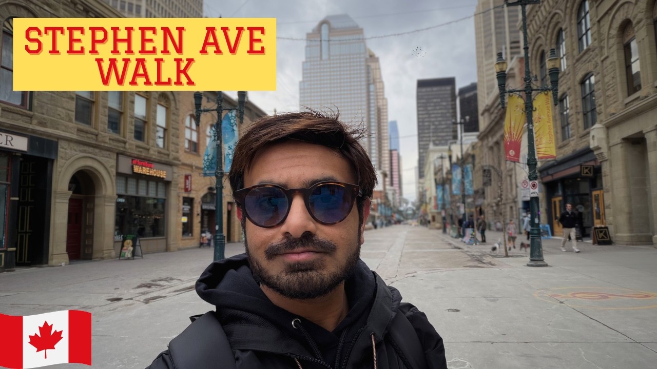 Stephen Avenue Calgary Walking Tour | Calgary Downtown Walk 4K | Gaurav Tandon