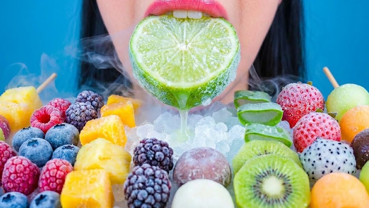 FROZEN FRUIT ASMR | ASMR EATING | EATING SHOW | FROZEN FRUIT | ASMR MUKBANG | ICE ASMR