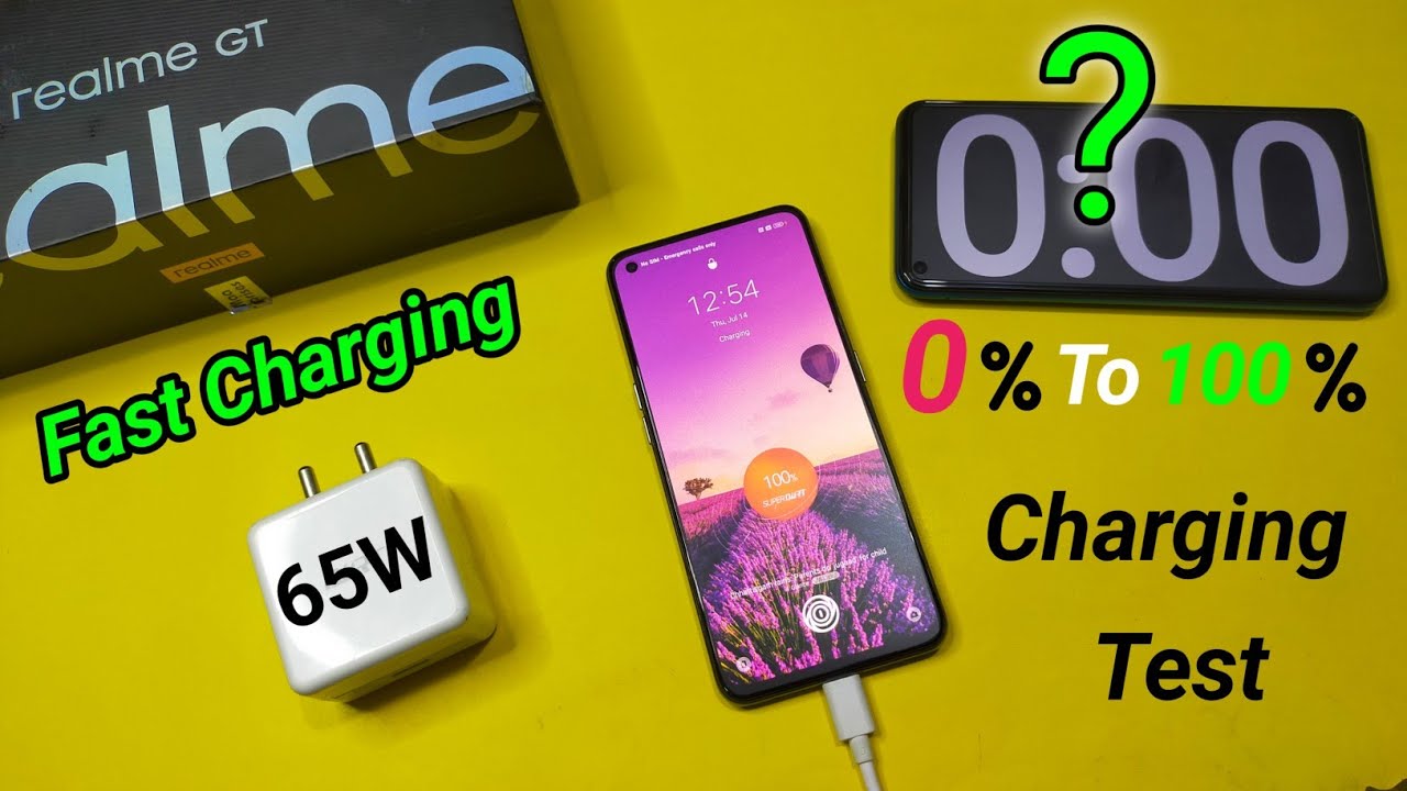 Realme GT 5G Full Battery Charged Time 0 ⚡100% | Realme GT 5G Charging Test ⚡ 65W Charger.