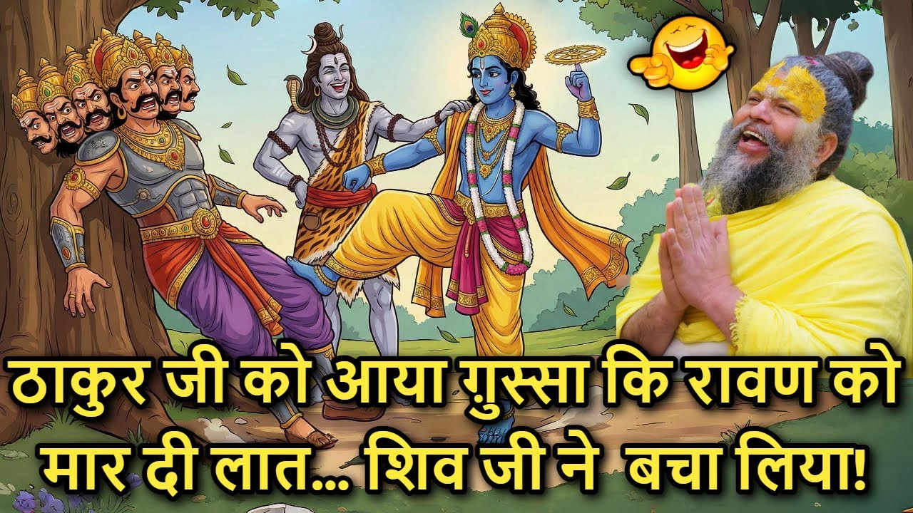 💀🪔 Thakur Ji Ko Aaya Gussa Ki 👿 Ravan Ko Maar Di Laat… 🦶 Tabhi Shiv Ji Ne Aakar Bachaa Liya!