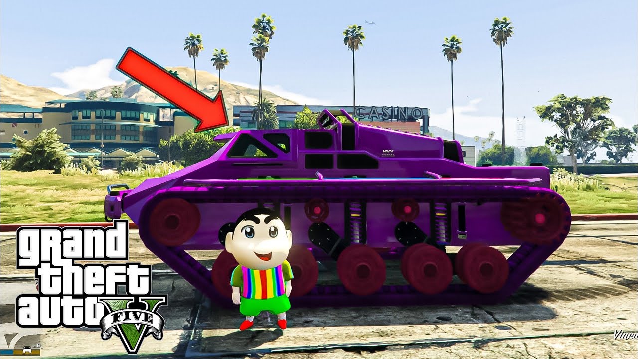 SHINCHAN GOES WILD 🚗💥 Vehicle Weapon Rampage | GTA 5 Crazy Mod