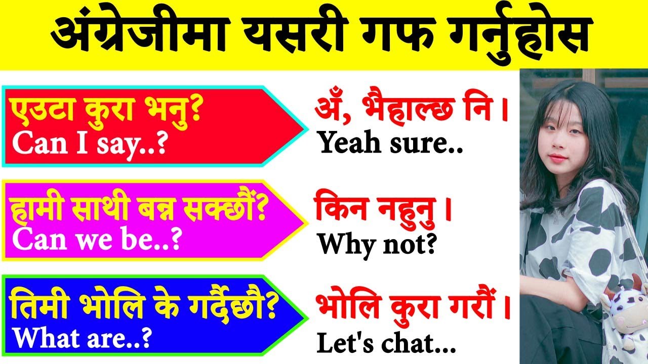 Most Important English Conversation Practice with Nepali Meanings and Sentences | Daily Use Speaking