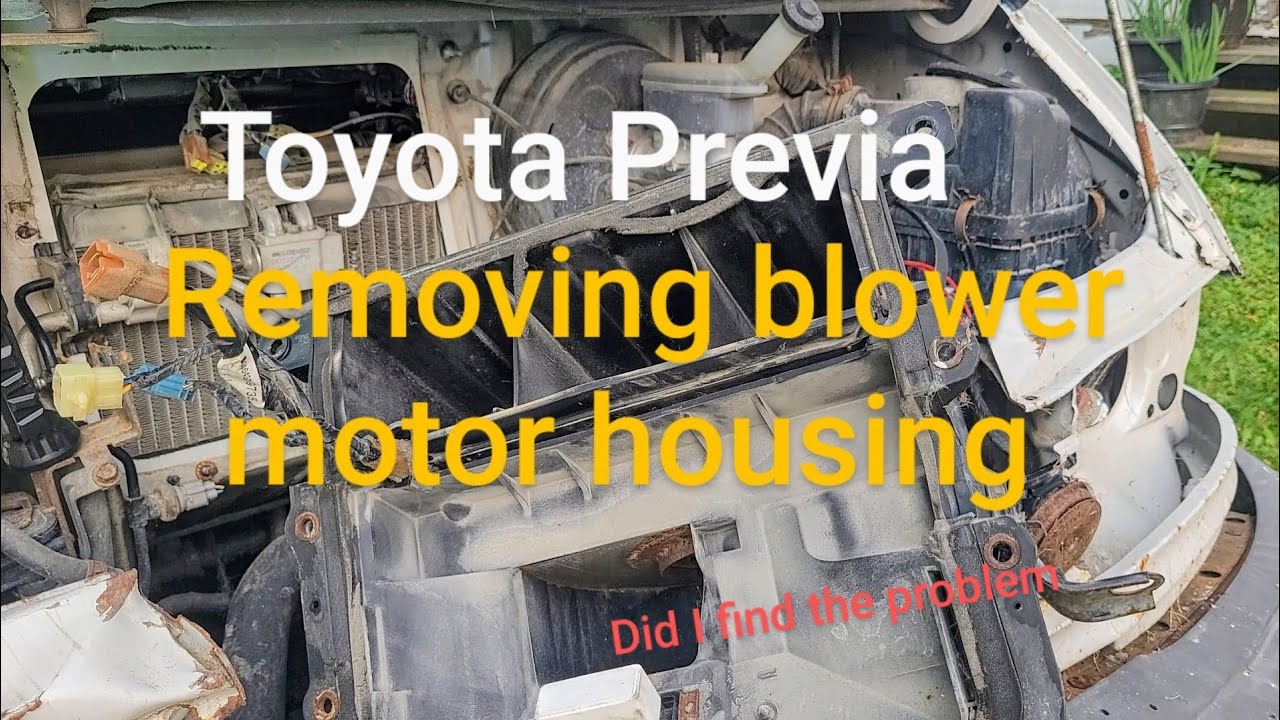 Toyota Previa blower motor housing removed to find wiring problem