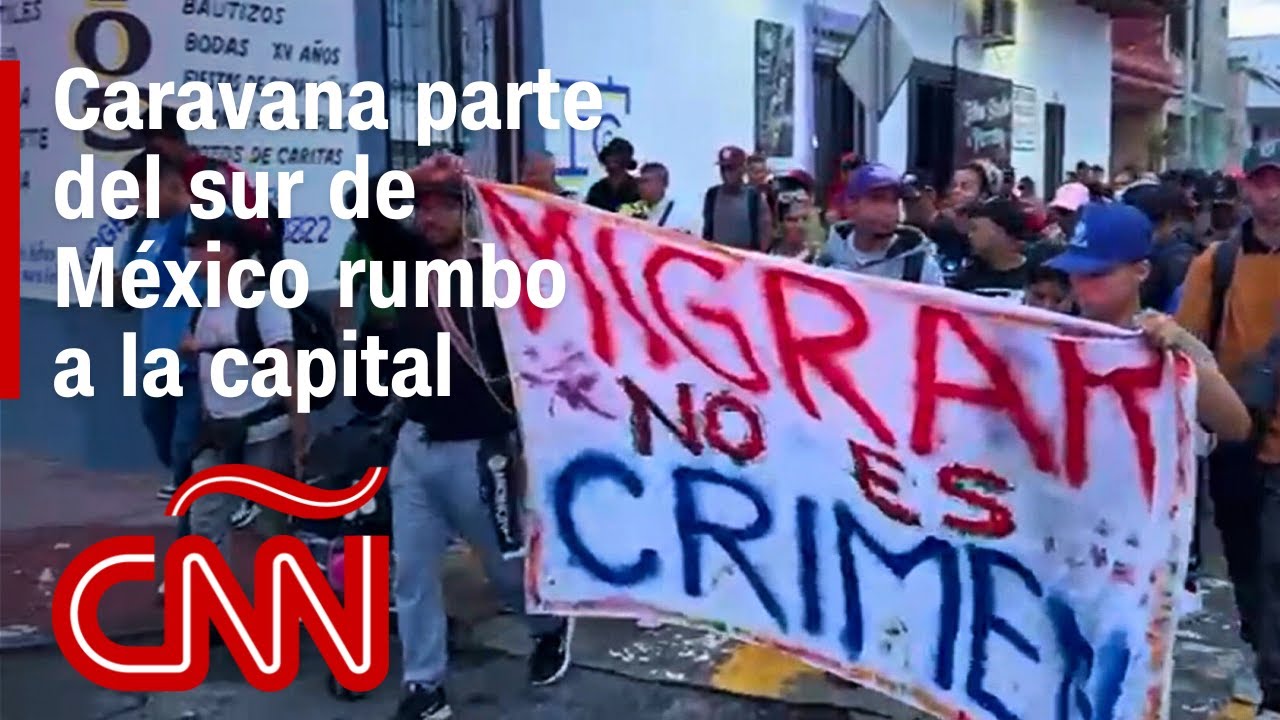 Parte caravana de migrantes de 12 países con el objetivo de obtener asilo en México