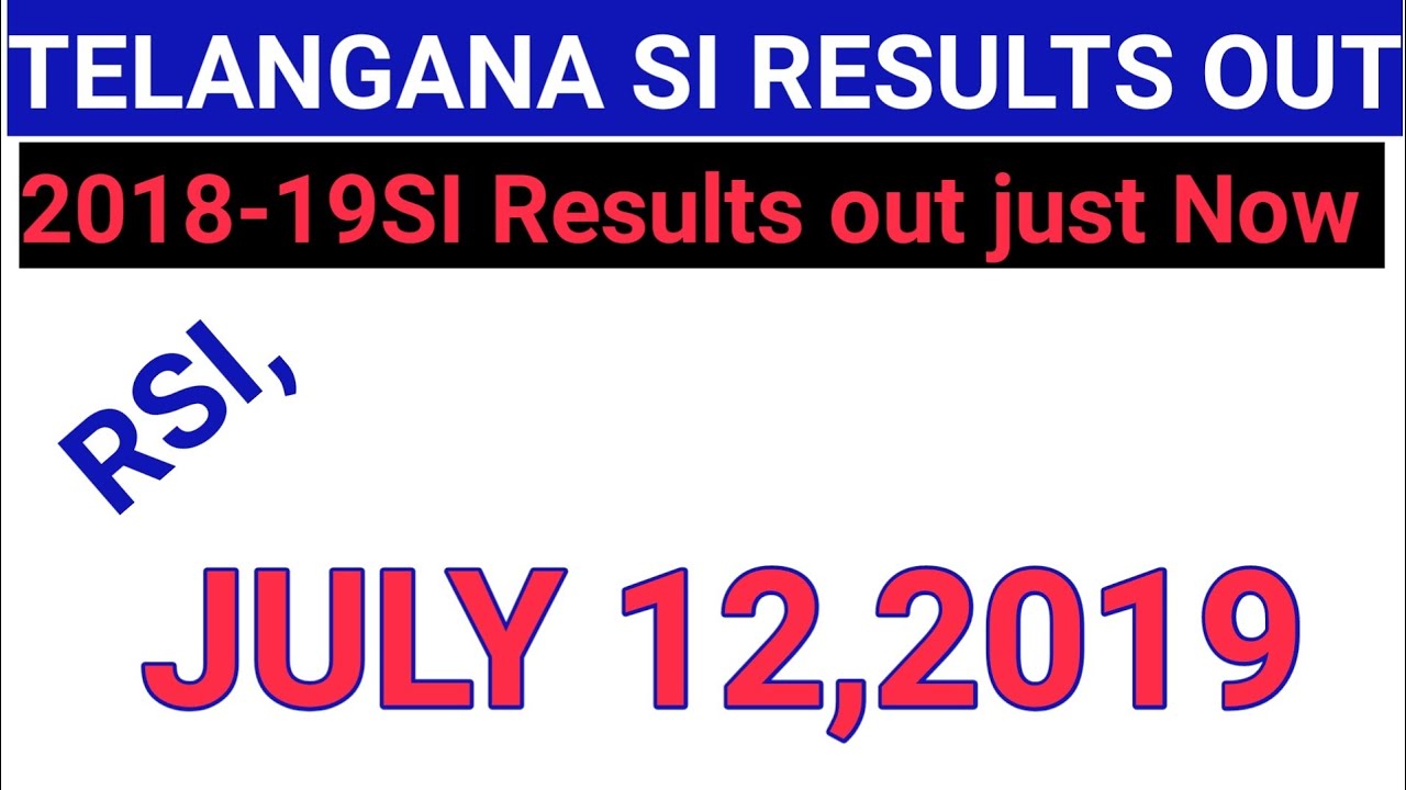 TELANGANA SI RESULTS OUT JUST NOW