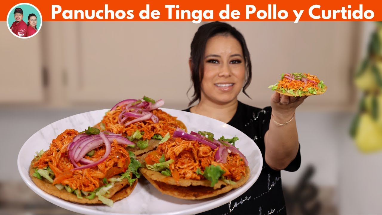 Panuchos de Tinga  de Pollo con Curtido de Cebolla a mi Estilo !