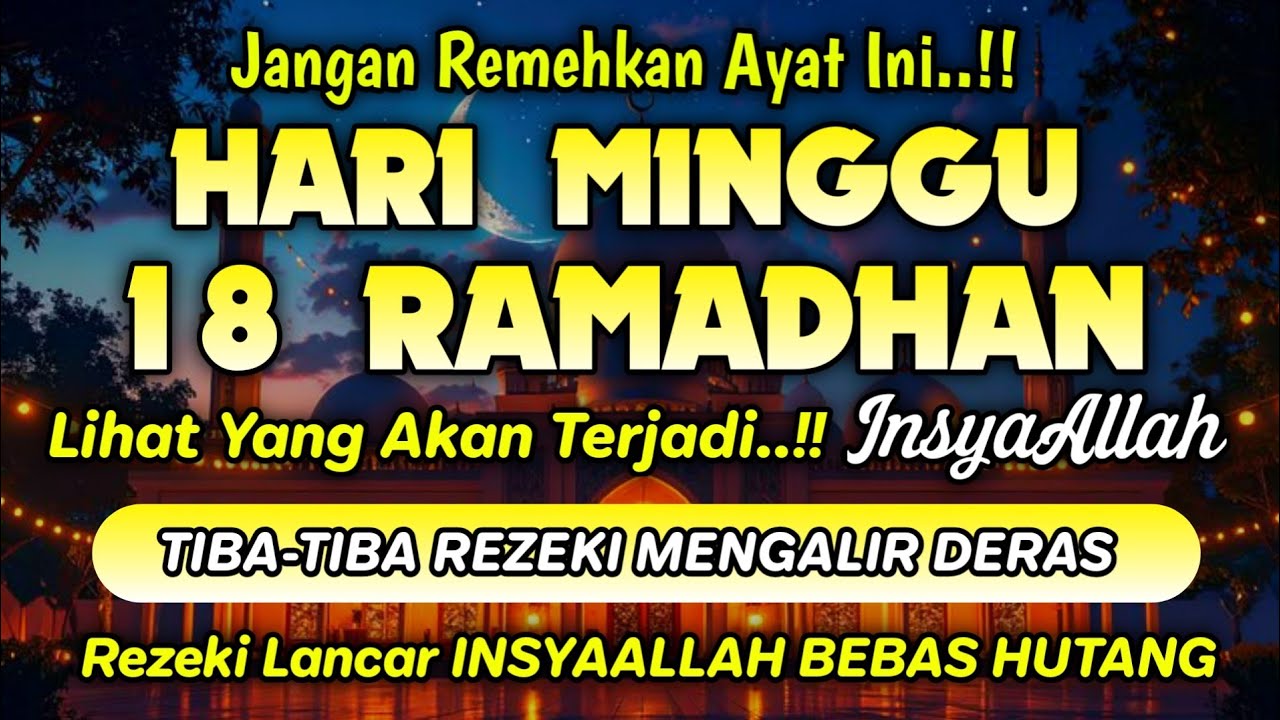Sempatkan Baca 1x Setelah Subuh | Doa Pembuka Rezeki Dari Segala Penjuru, Pelunas Hutang