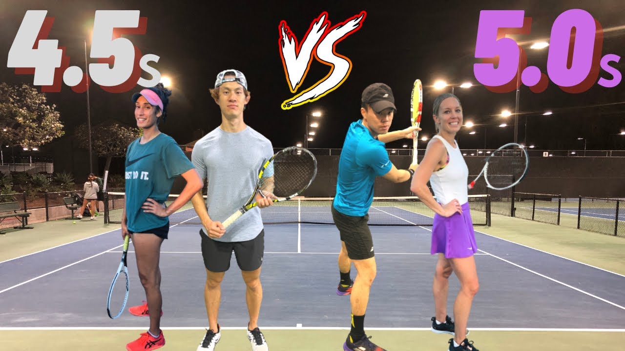 USTA 4.5s vs. USTA 5.0s | Mixed Doubles Match with Michelle, Matt, Claire, and Winston