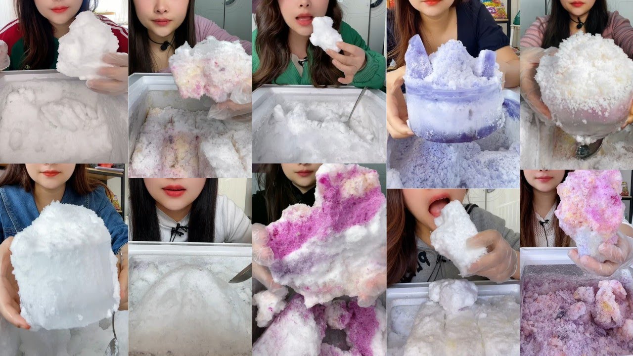 ASMR ICE EATING || HER SOLO FREEZER FROST ICE EATING || SATISFYING SOFT CRUNCHY FROST BITES ASMR🧊