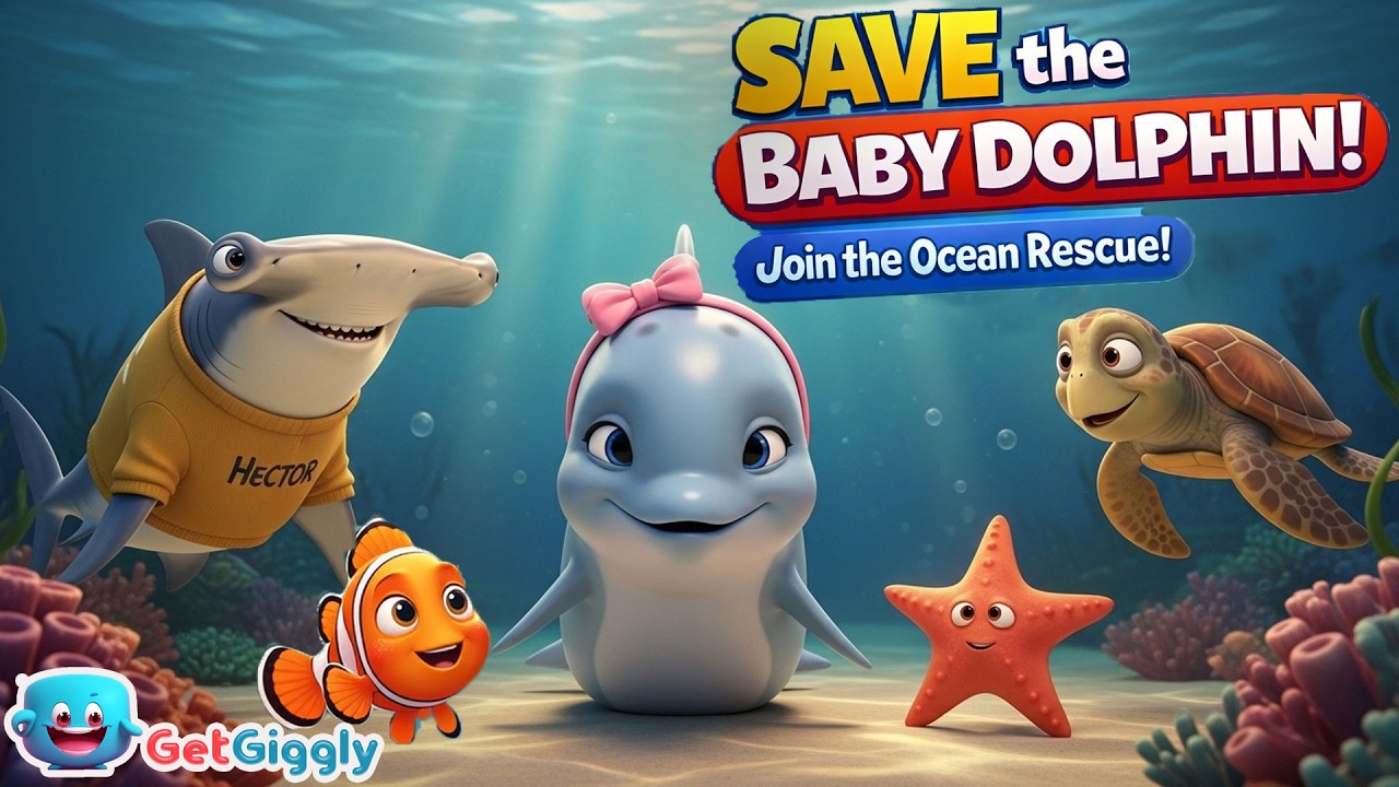 Baby Dolphin Gets Caught in a Net  | Ocean Animals Unite for an Epic Rescue!