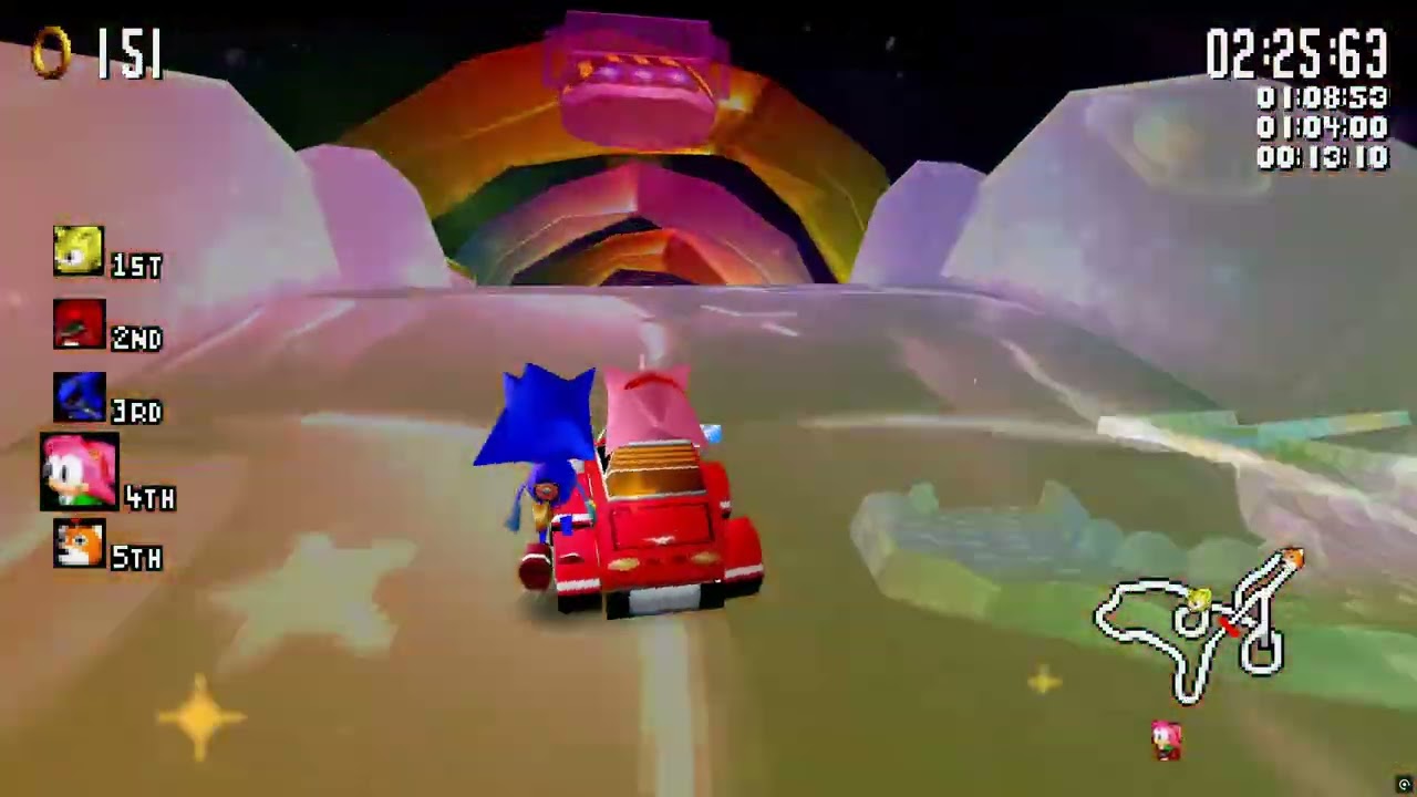Sonic R Hard Mode Badniks with every character