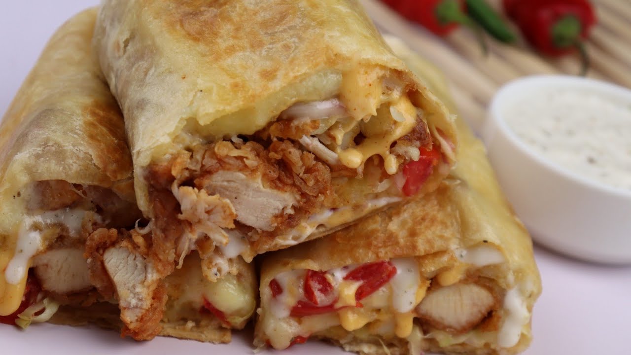 Chicken Cheese Wrap,Zinger Wrap By Recipe of the World