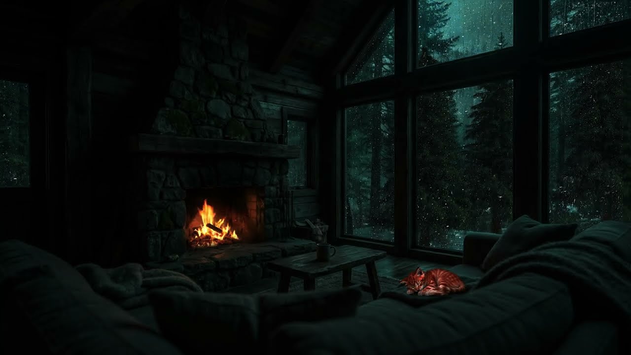 Rain Sounds for Deep Sleep & Study 🌧️ Gentle Rain + Distant Thunder — Relaxing Sleep Soundscape