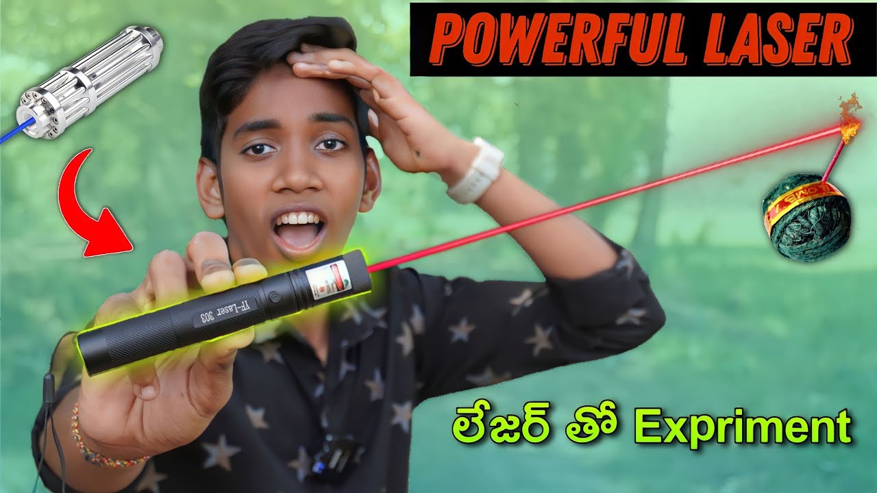 World Cheapest Powerful Laser | Expriment With Laser Light | Telugu Experiments | In Telugu