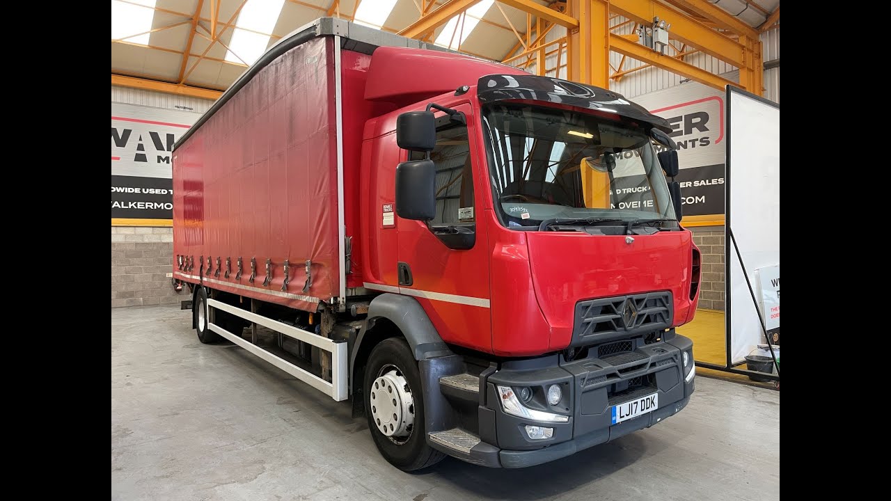 SOLD: RENAULT D18 WIDE 18 TONNE *EURO 6*, 4X2 CURTAINSIDER - 2017 - LJ17 DDK