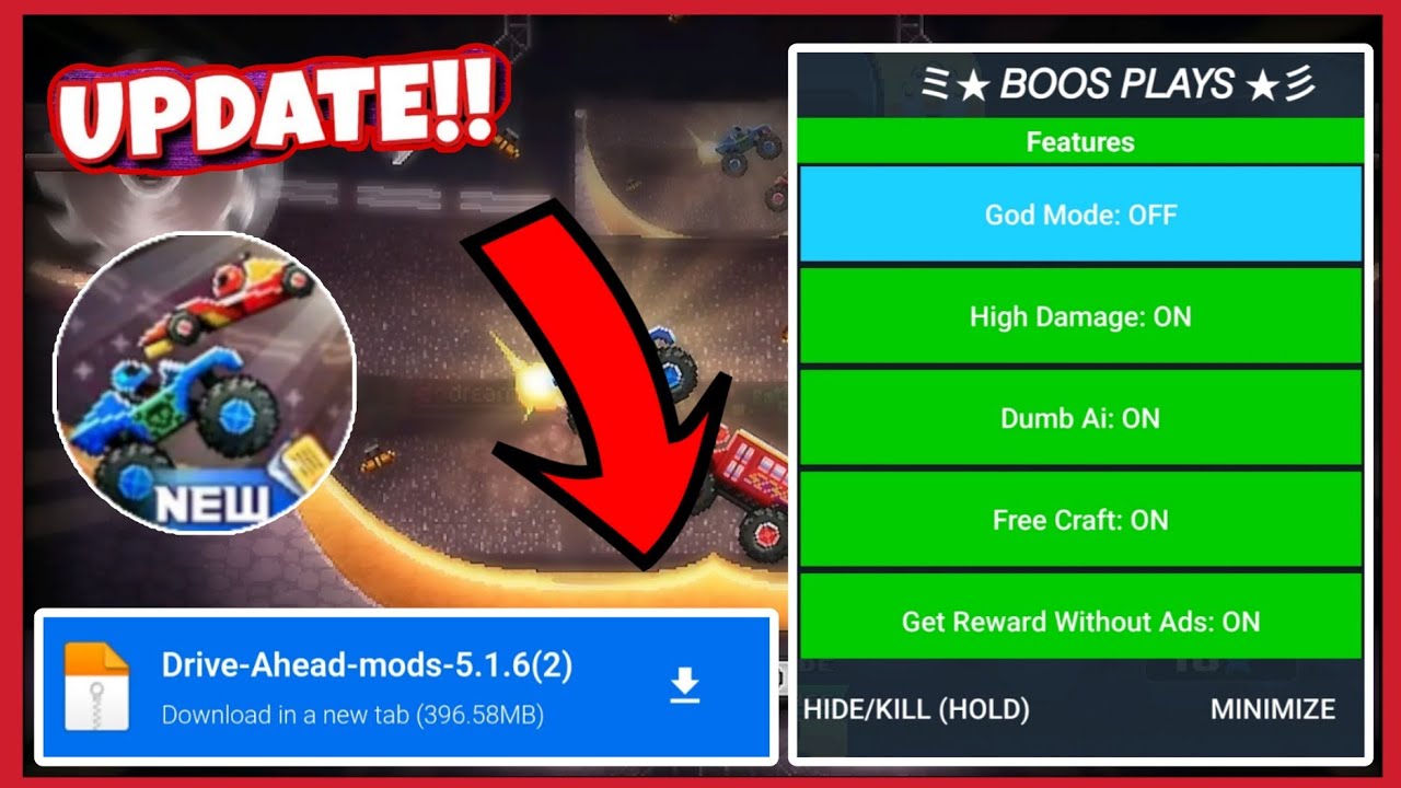 DRIVE AHEAD MOD MENU V5.1.6 | Unlimited Coins, All Cars Unlocked, God Mode