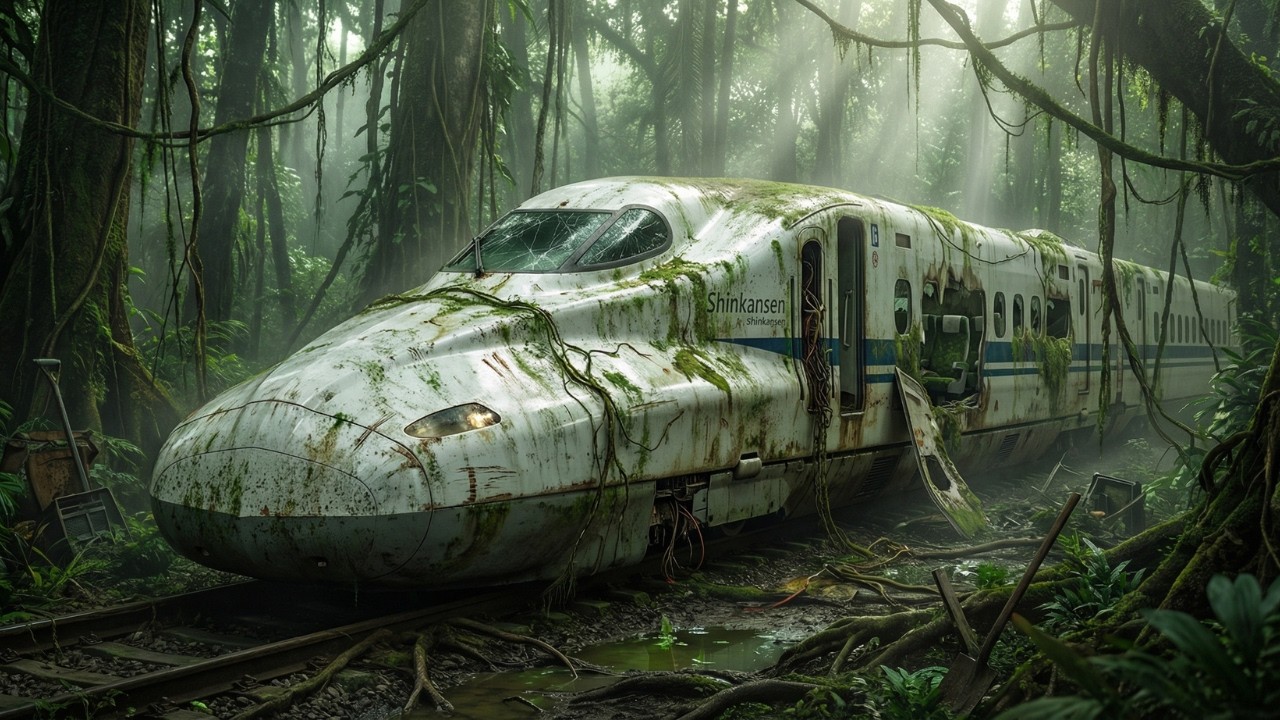 ASMR Abandoned Shinkansen Bullet Train Restoration Lost in Amazon Jungle Full Rebuild