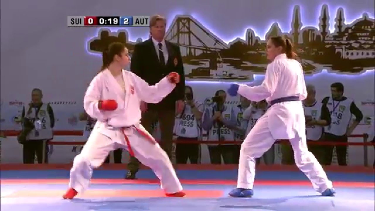 Alisa BUCHINGER vs Elena QUIRICI. FINAL. Female Kumite -68kg. European Karate Championships 2015