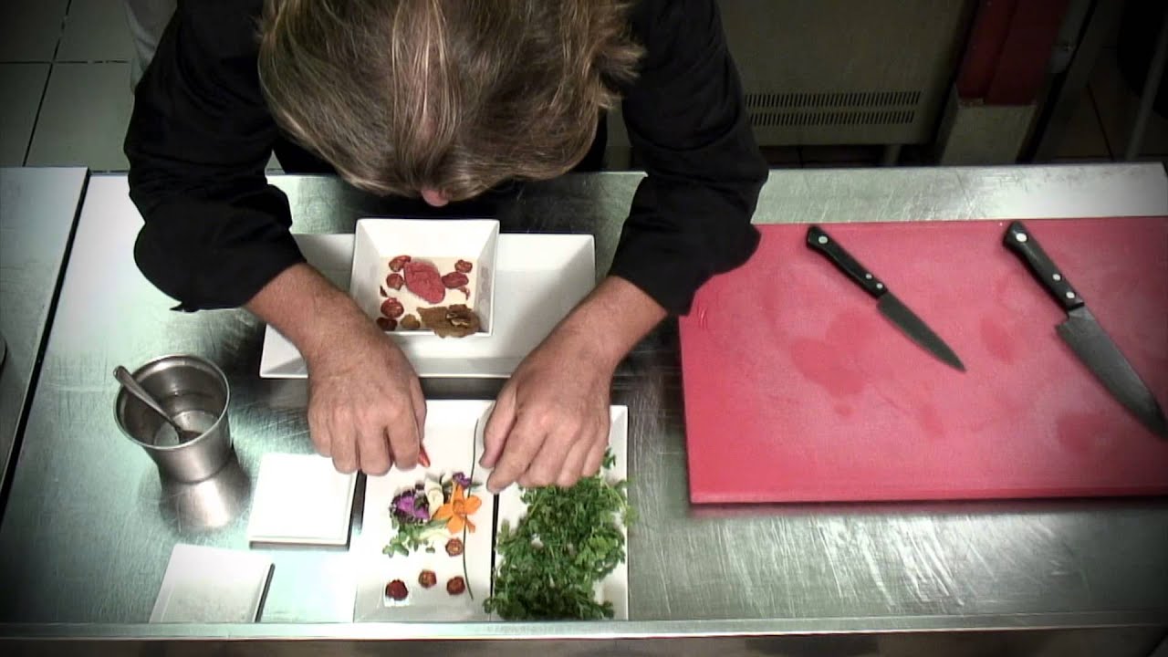 Sorbet à la tomate et gaspacho blanc - Jean-Luc Rabanel