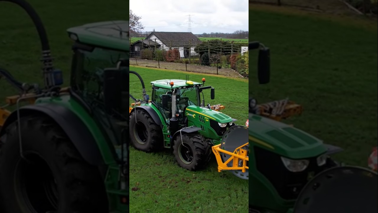 Draghose Slurry Injection #johndeere #tractor #drone #farming #injectingslurry #g&uuml;lle #mestseizoen