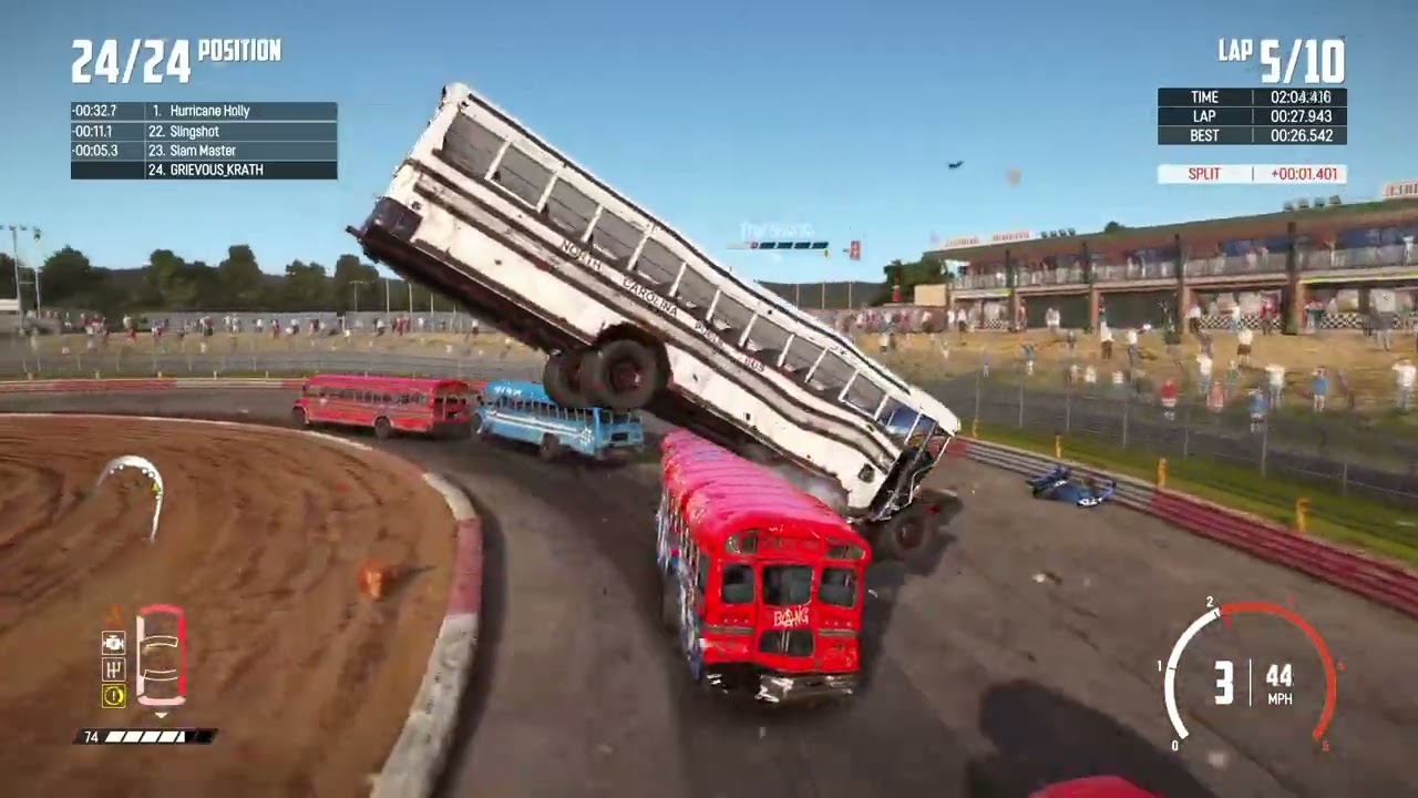 Wreckfest school bus race