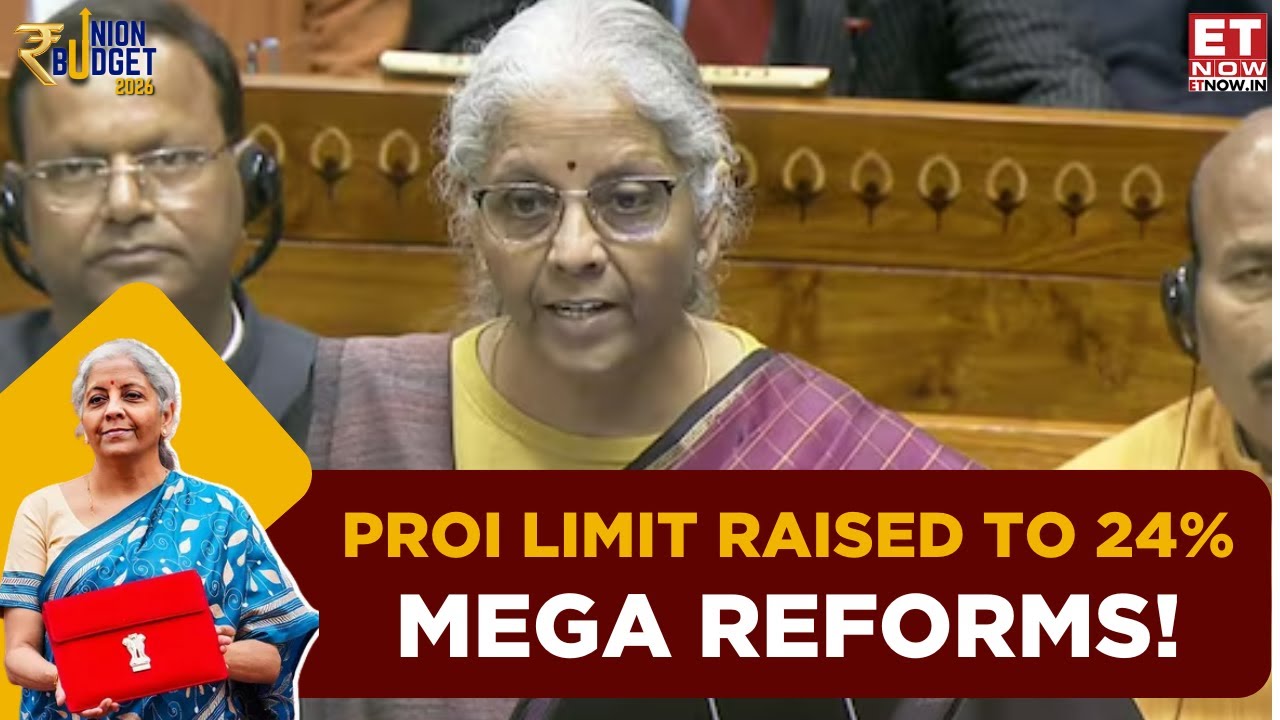 Budget 2026 Live: PROI Investment Limit Raised to 24%, AI to Drive Growth | Nirmala Sitharaman