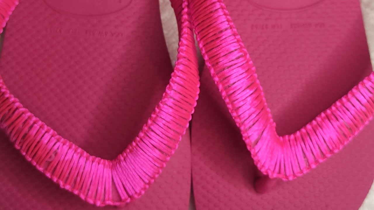 Ponto macramê sandálias havaianas