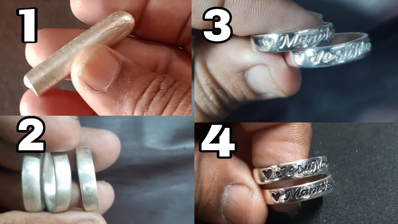 Handmade Silver Couple Band Rings | Easy & Beautiful Process