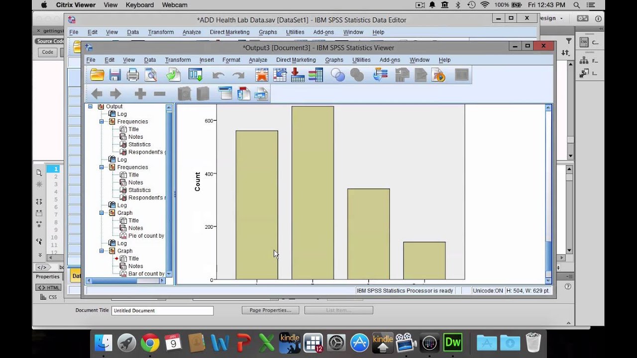 Pie Charts, Bar Graphs and Histograms in SPSS