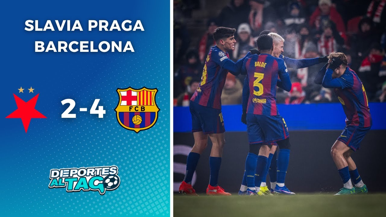 ⚽ SLAVIA PRAGA 🆚 BARCELONA EN VIVO CHAMPIONS LEAGUE - JORNADA 7 ✅