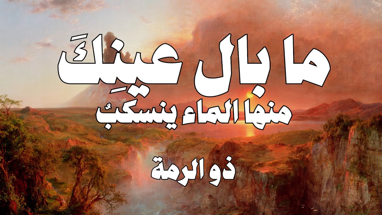 ما بال عينك منها الماء ينسكب - ذو الرمة