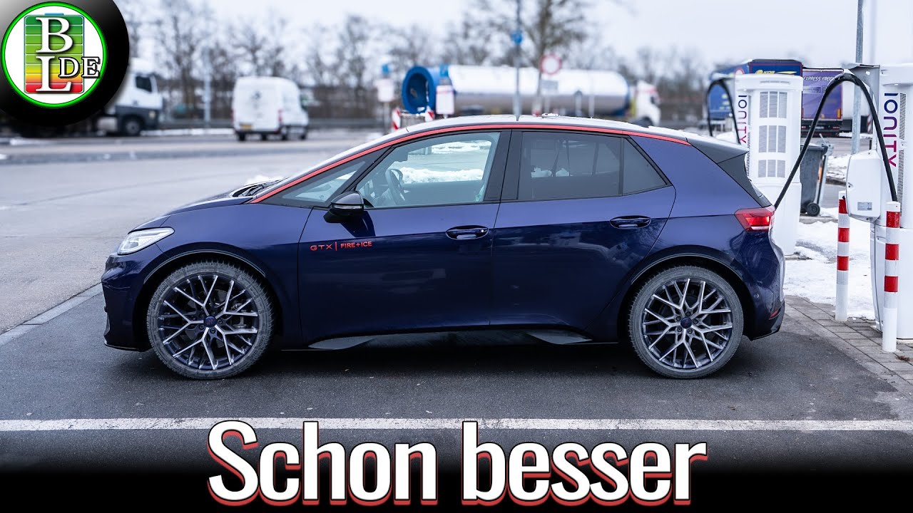 VW ID.3 GTX Performance Fire & Ice | Winter-Reichweitentest Mix bei 110 km/h (-4 °C)