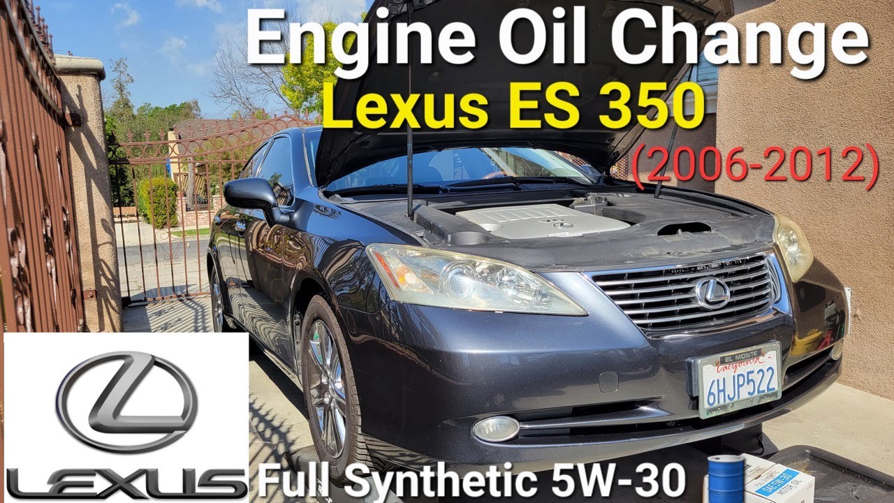 Engine OIL Change Lexus ES 350 (2007-2012) #synthetic #maintenance #diy #camry