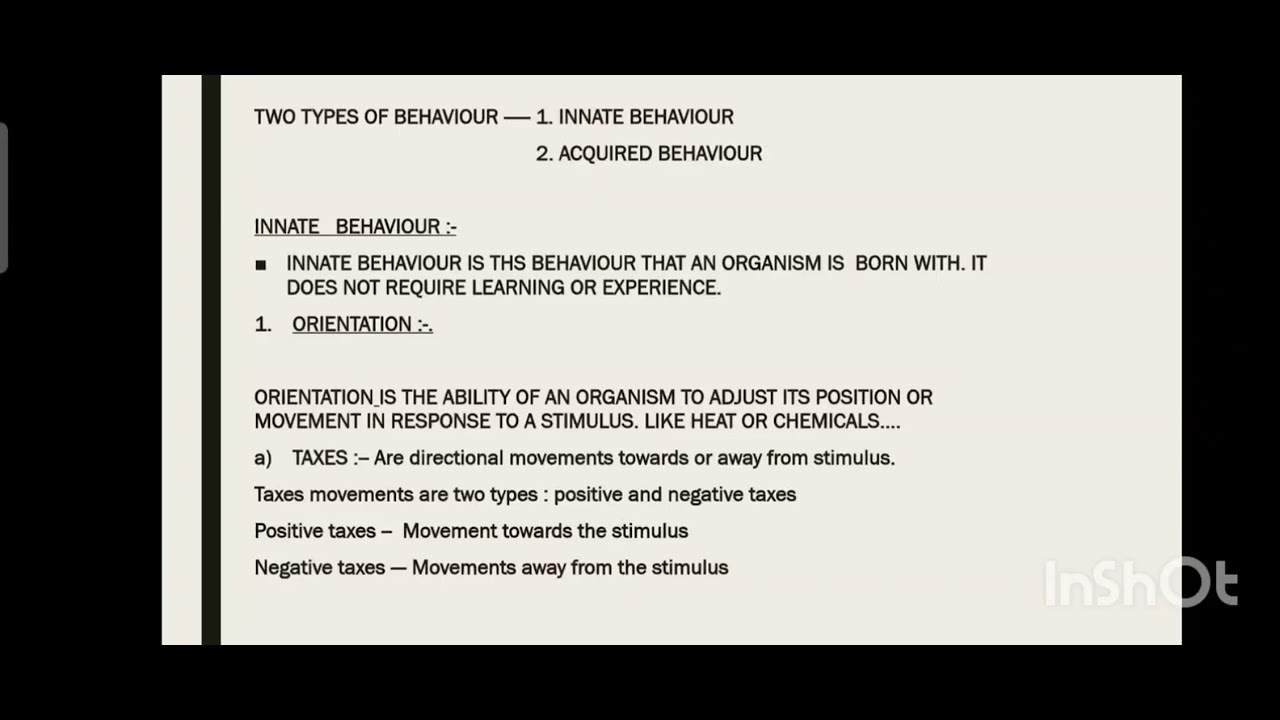 BSC ZOOLOGY  ETHOLOGY MODULE-1 INNATE BEHAVIOUR...... 🙌
