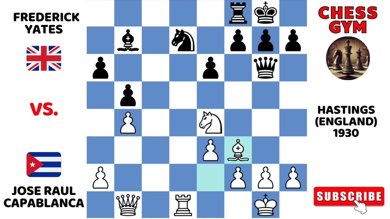 Jose Raul Capablanca vs Frederick Yates. Hastings (England) 1930.