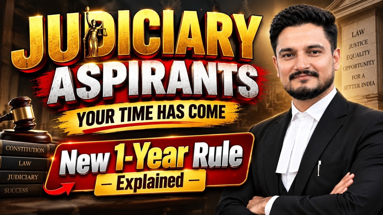 Judiciary Aspirants Your Time Has Come | New 1 Year Rule Explainded | Unacademy Judiciary