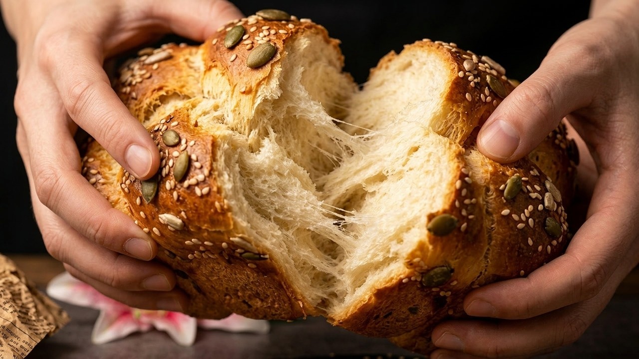 Домашний хлеб как ПУХ! 🍞 Шикарный пышный каравай — легкий как перышко ✨ Рецепт самого мягкого хлеба