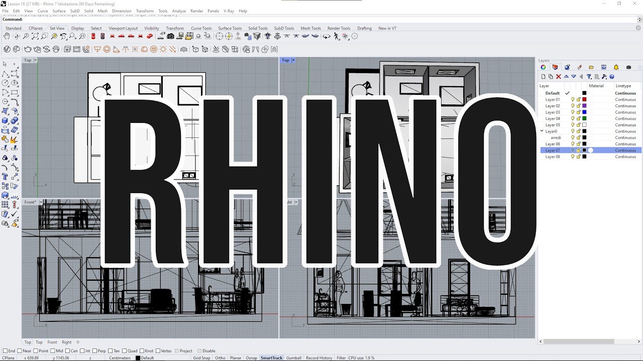 VideoGuida - Scarica ed Installa Rhino 7, Facile, Veloce, Prova Ultima Versione Rhinoceros 90 Giorni